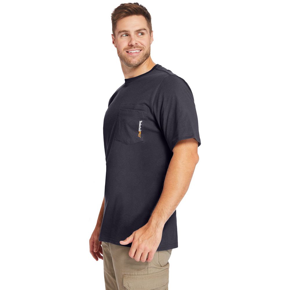 Tricouri Timberland Barbati Bleumarin - Pro® Big & Tall Base Plate Short-Sleeve - Romania - NZAUVO61